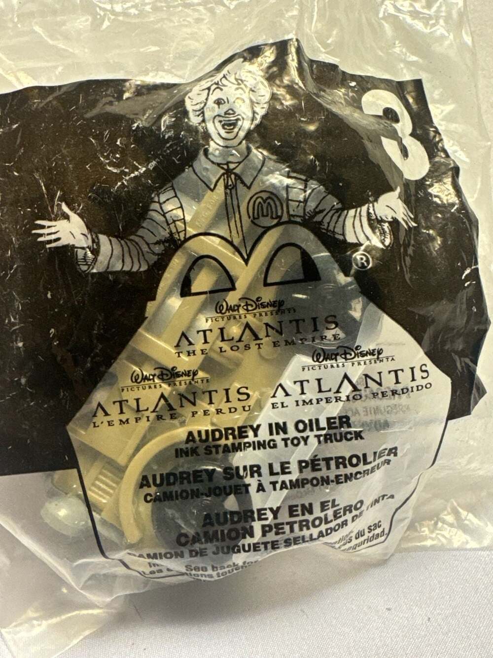 2001 McDs Atlantis The Lost Empire Audrey in Oiler Ink Stamping Toy Truck #3